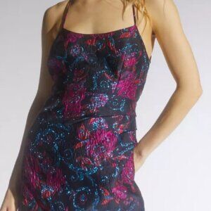 Urban Outfitters NWOT Electric Heart Strappy Back Party Mini Dress Women Large